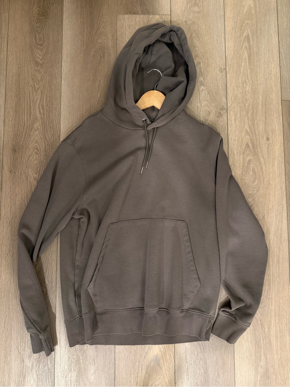Mango Men's Chocolate Brown Pullover Hoodie